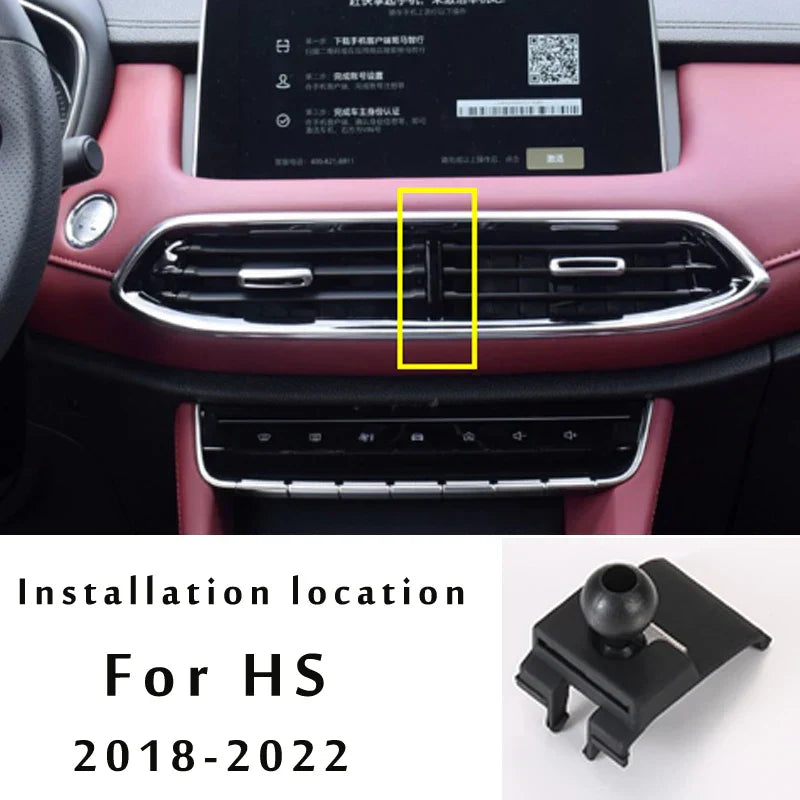 Car Phone Holder for MG ZS EV HS 2021-2022 Rotatable Stand