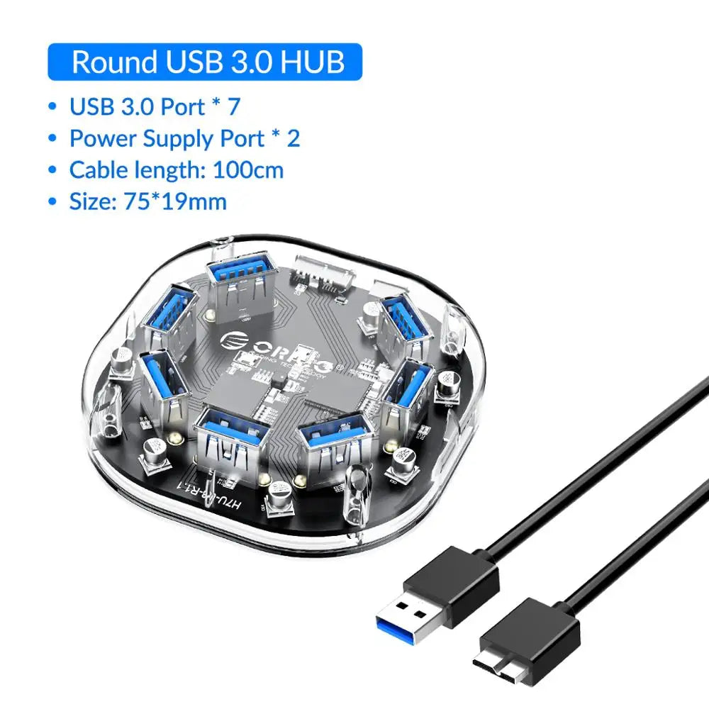 ORICO Transparent Series USB HUB Multi 4 7