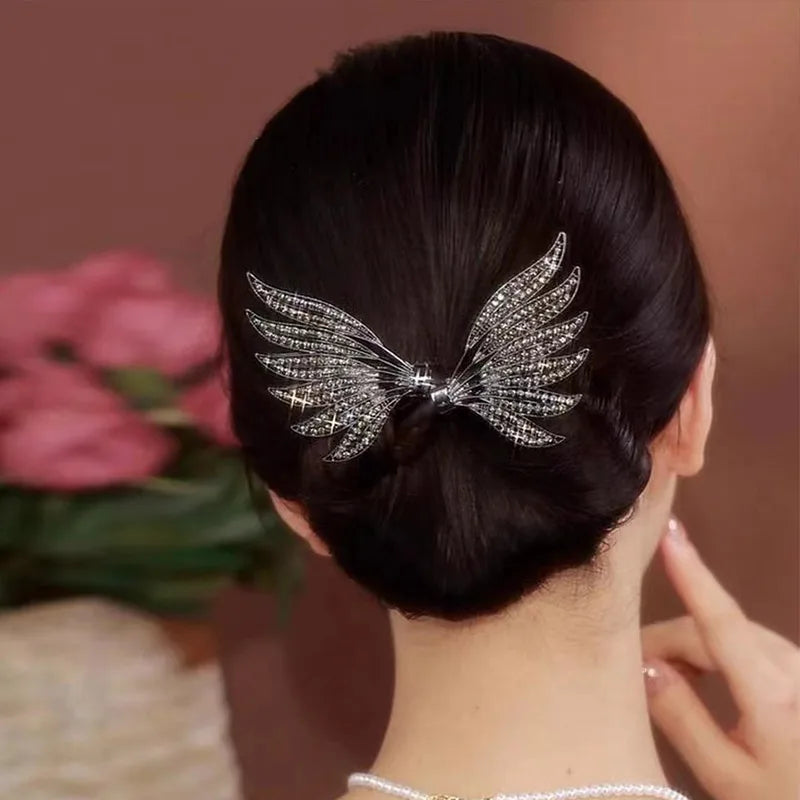Chinese Style Hair Twister Crystal Wings Women Curler
