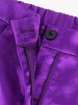 Plus Size 4XL Purple Pants High Elastic Waist