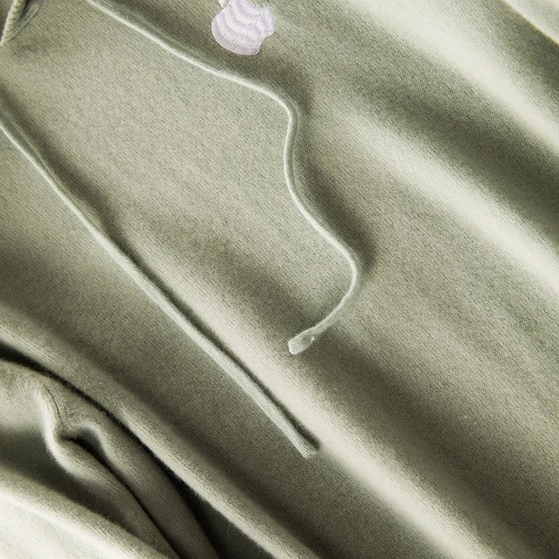 100% Cashmere Hoodies Tracksuit Apple Print Hooded Pullover