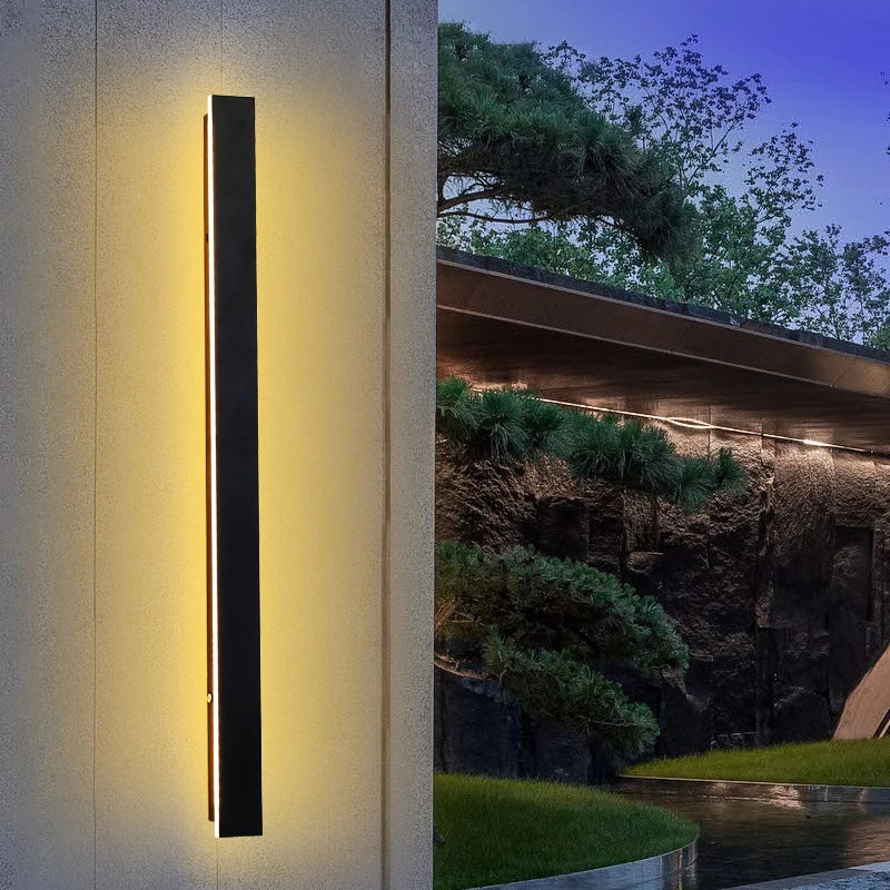 Modern Waterproof LED Outdoor Wall Lamp Long Strip