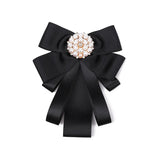 Korean Bow Tie Brooch Women's College Style Bank