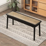 Rattan Bench Chandigarh Chair Household Solid Wood Dining