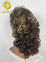 250% Density 427 Highlight Bouncy Curly Human Hair