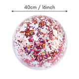 40cm/16inch Beach Ball Transparent Inflatable Swimming Pool Toy