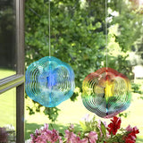 3D Butterfly Bird Repeller Spinner Wind Chimes Hanging