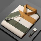 Upscale New Summer Brand Striped Men's Designer Polo