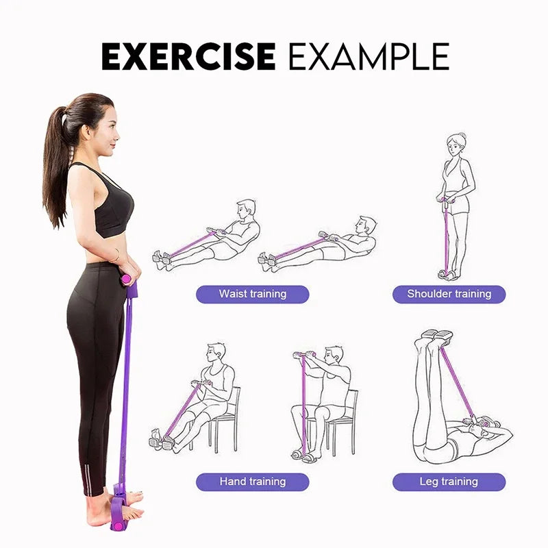 Multifunction Tension Rope Resistance Band Elastic Pedal Puller
