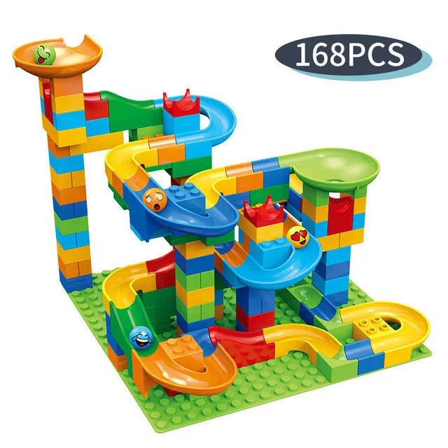 165/330pcs Small Size Marble Race Run Blocks DIY