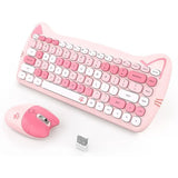 Colors Cute 2.4G Wireless Keyboard Mouse Combo for