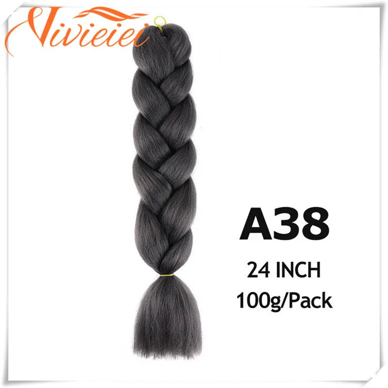 6 Pcs 24" Jumbo Synthetic Braids Hair Extensions