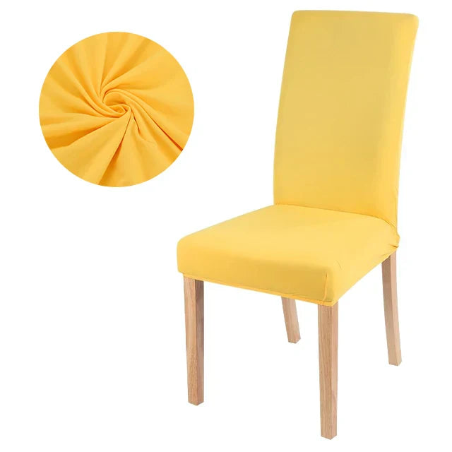 Elastic solid color Chair Cover Home Spandex Stretch