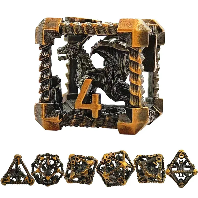 Mini Planet DND Metal Dice Set Three-dimensional Flying