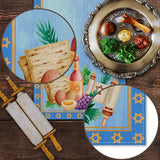 Passover Linen Table Runner Pesach Seder Matzoh Red