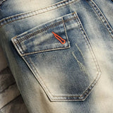 Vintage Jeans Splicing Shorts Men's Summer New Fashion
