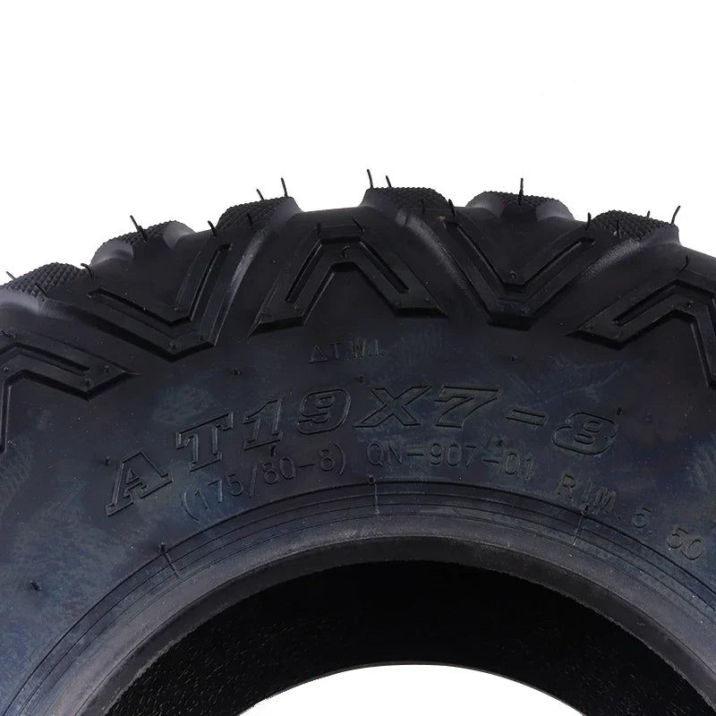 8 Inch Tubeless Tires - Front 19x7-8 Rear 18X9.50-8 Kart, ATV, UTV Dirt Bike Tires, Quad Dirt Buggy Road Tires