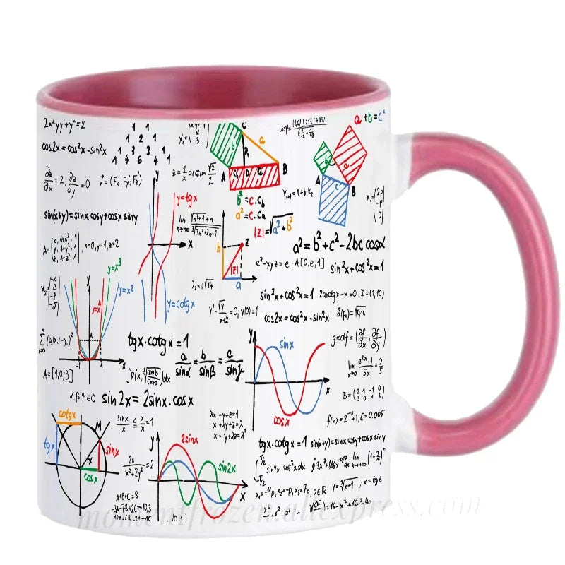 Math Teacher Mugs School Students Cups Mathematics Parabolic