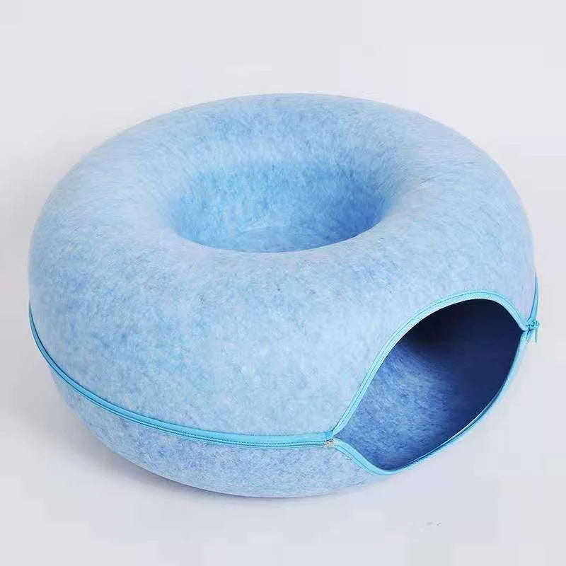 Donut Cat Bed Hiding House Indoor Tunnel Toys