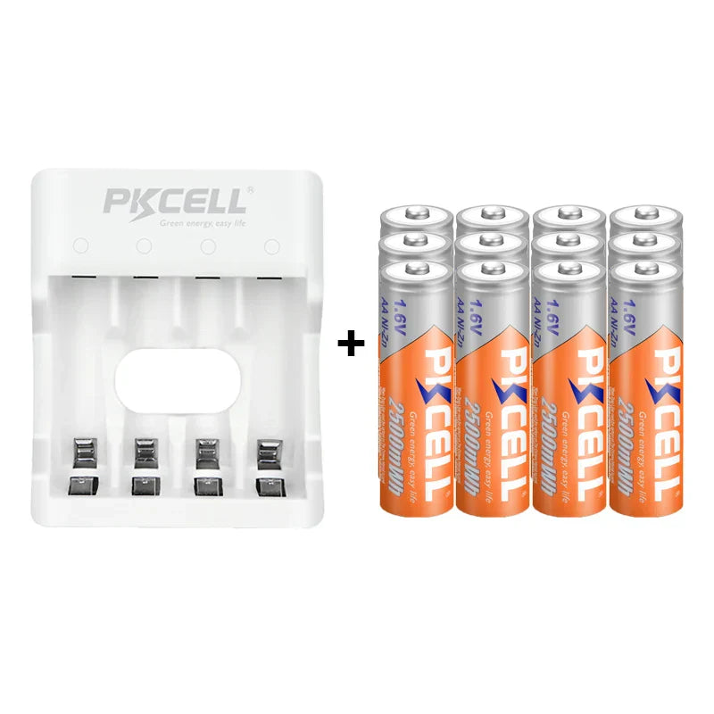 4/8/12PC 1.6V Ni-Zn AA Rechargeable Batteries 2A 2500mWh