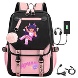 Fashion Aphmau Print Backpacks Teenage Usb Charging Rucksack