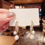 2023 New Classic Elegant Imitation Double Pearl Dangle