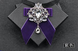 Men's Wedding Bow Tie Pins Set Luxury Rhinestone