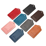 PU leather luggage tag With Anti Loss Wire