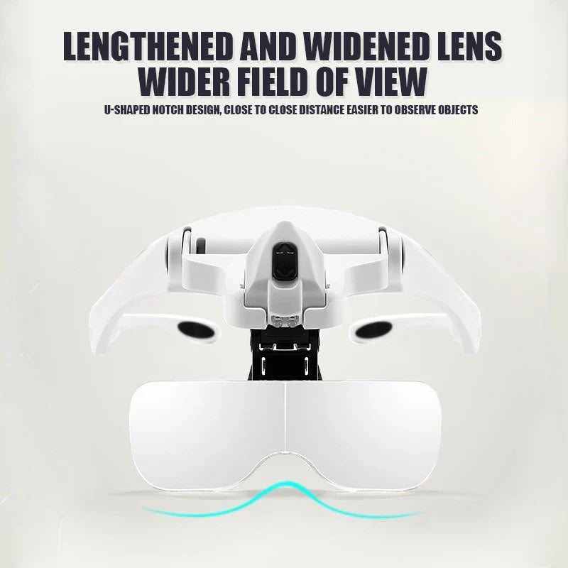 1Set 5 Lens Adjustable False Eyelash Loupe Headband