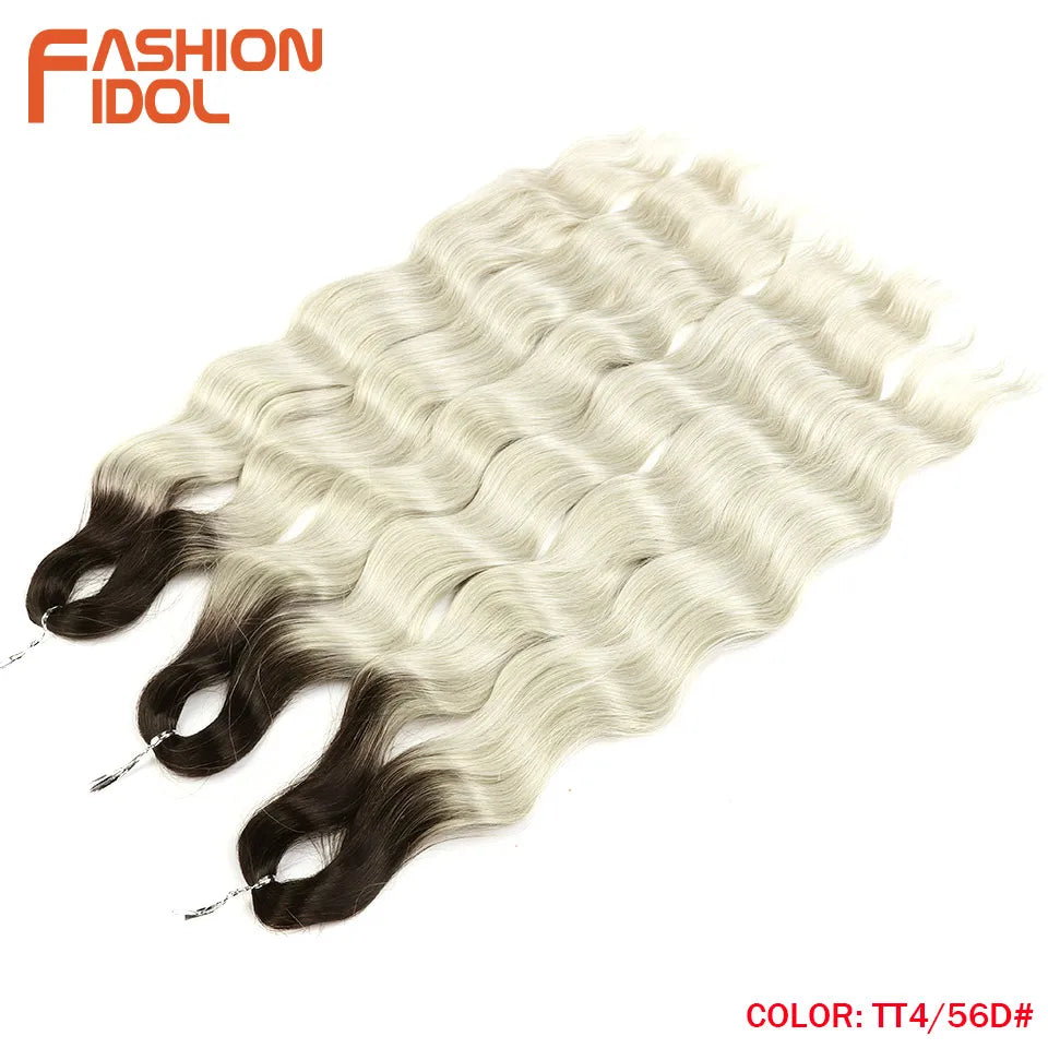 FASHION IDOL Lena Hair Synthetic Deep Wave Braiding