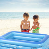 Inflatable Baby Swimming Pool Portable Rectangle Summer Water