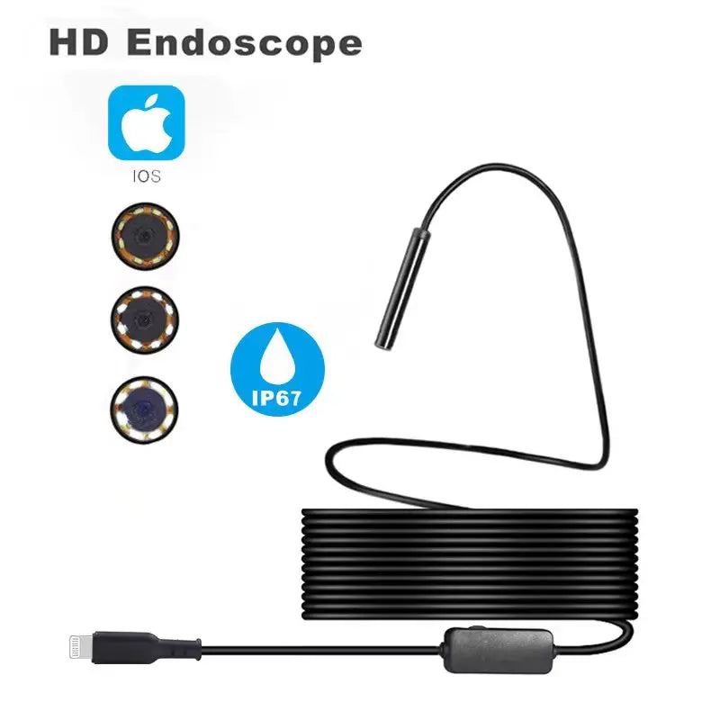 Endoscope for IOS 8mm 720P Borescope Inspection Snake