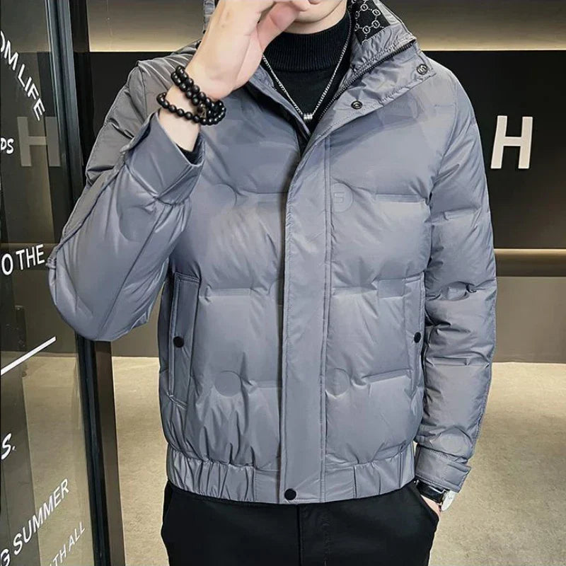 Men Short Lightweight Down Jacket Winter Warm Down