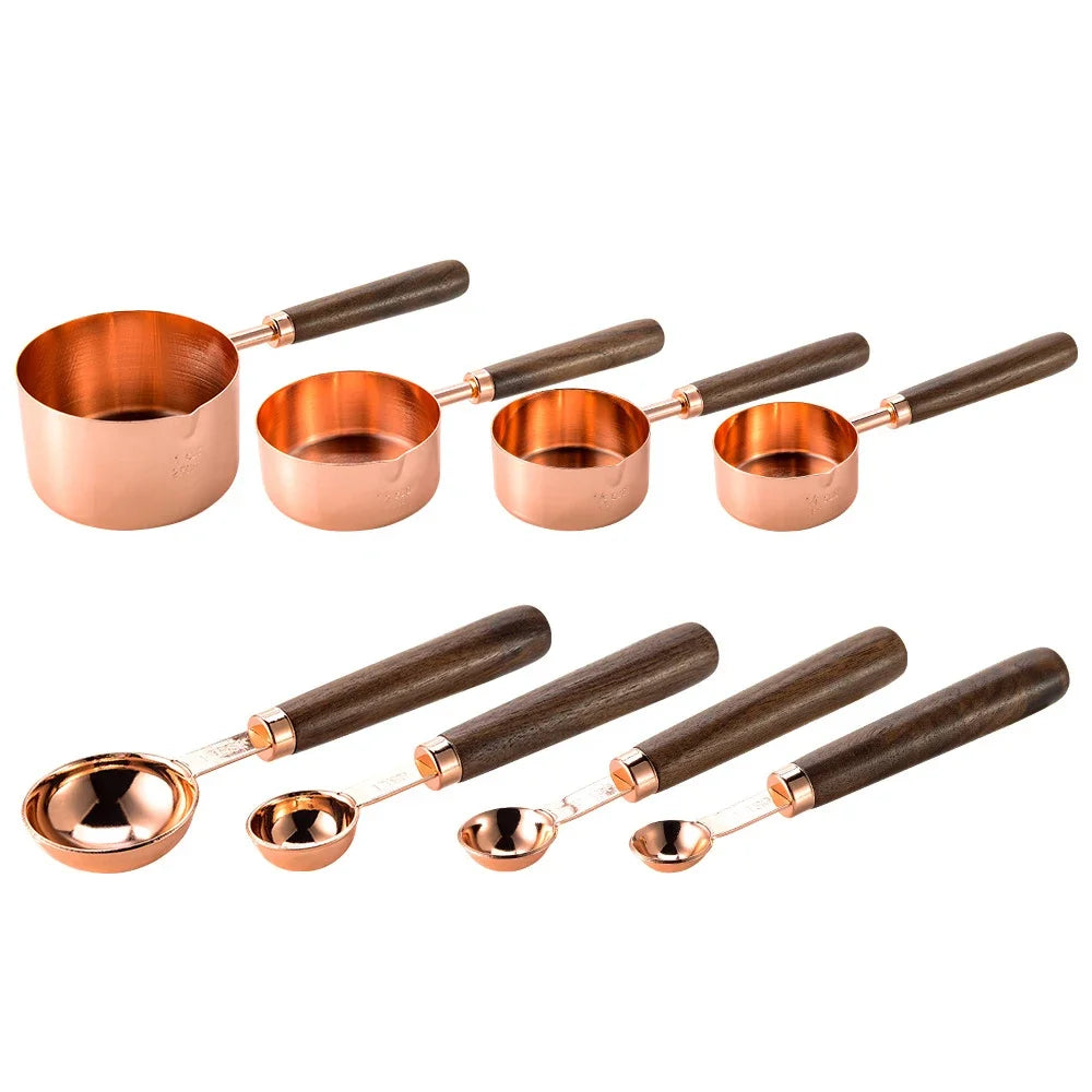 8Pcs Kitchen Baking Tools Stainless Steel Measuring Cups