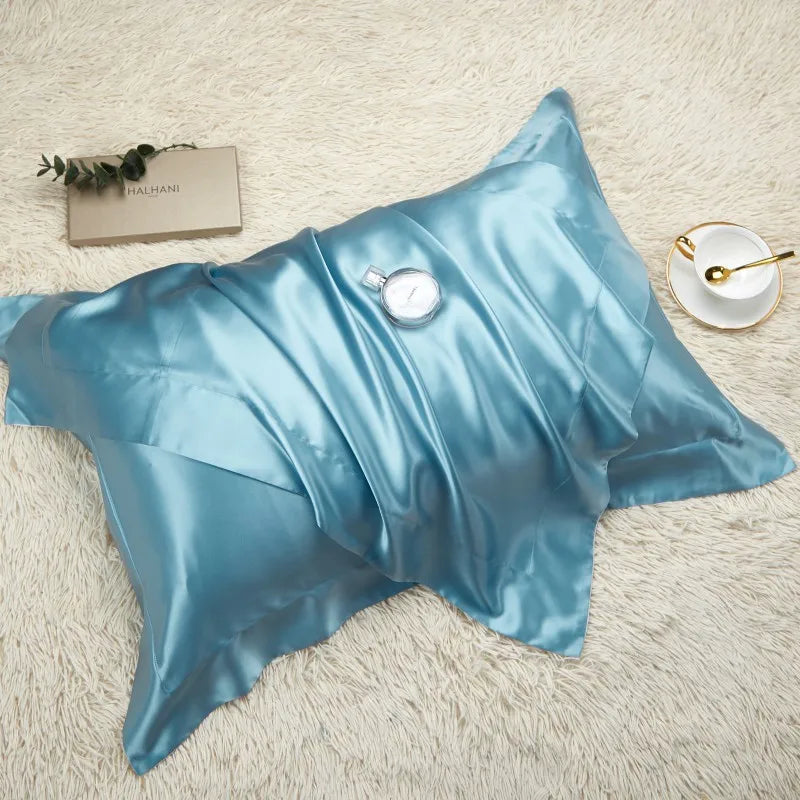 1PCS 100% Pure Silk Pillowcase Queen King Size