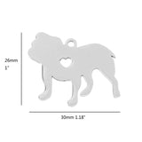 10pcs I Love My Cat Dog Animals Stainless