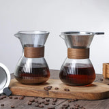 Striped Coffee Pot Hand Brewed Glass Coffee Sharing
