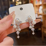 2023 New Classic Elegant Imitation Double Pearl Dangle