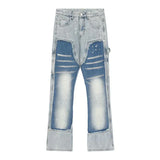 REDDACHIC Two Tone Patchwork Baggy Jeans Men Hiphop