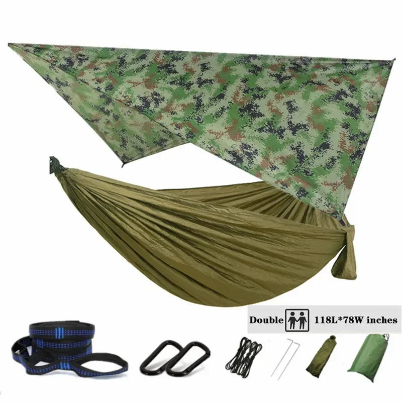 Oversized Double 118inx79in Hammock with Tree Straps and