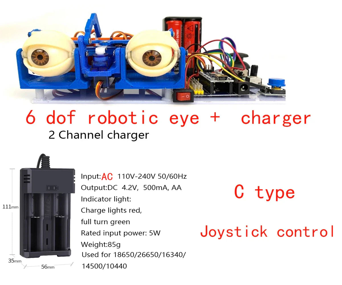 SG90 One-eyed/Binocular Robotic Bionic Eye for Arduino Robot