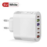 65W USB C Charger Multiple 6 Ports Type