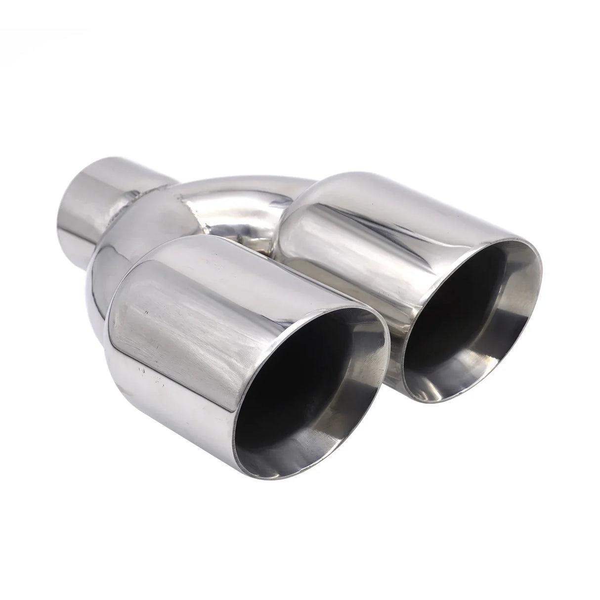 Car Double Outlet 63MM Exhaust Muffler Tip Universal