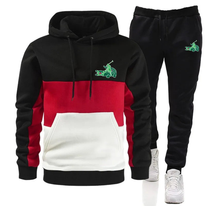 2024 Spring Autumn Men Tracksuit Patchwork color Sportswear
