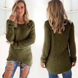 2023 Womens Winter Fleece Fluffy Sweater Jumper Ladies