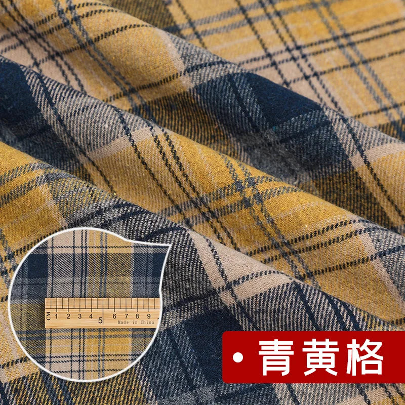 Yarn Dyed Soft Thickening Grinding Wool Plaid Fabric