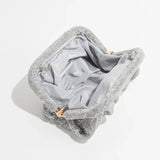 2023 Luxury Ruched Evening Clutch Bag Designer Diamonds