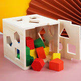 Montessori Hole Intelligence Box Geometric Shapes 3D Puzzle