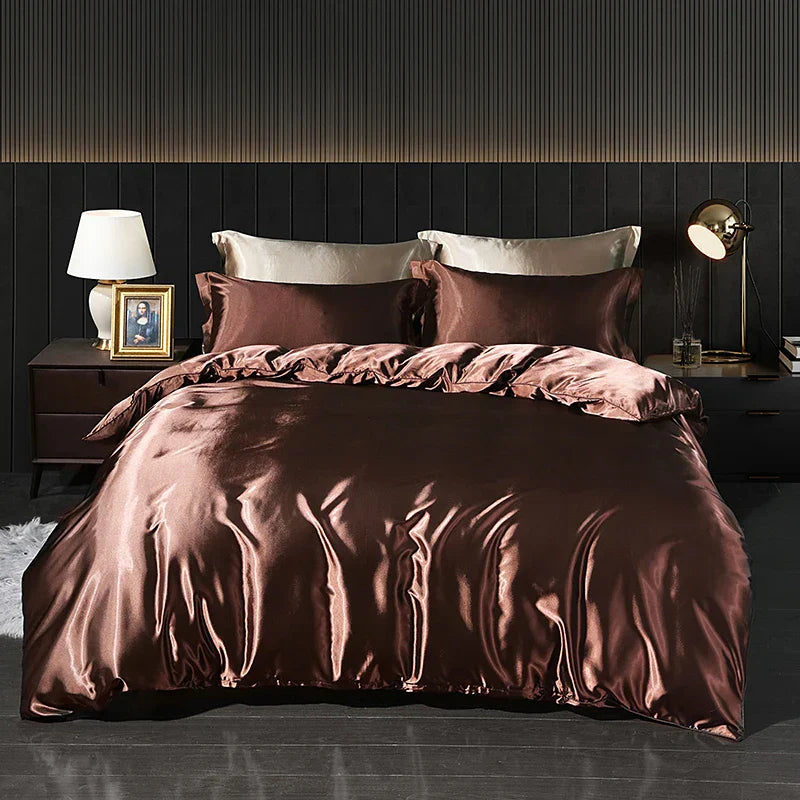 Luxury Gold Mulberry Silk Bedding Set Comforter Quilt