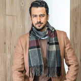 High Quality 100 Wool Scarf Men Autumn Winter